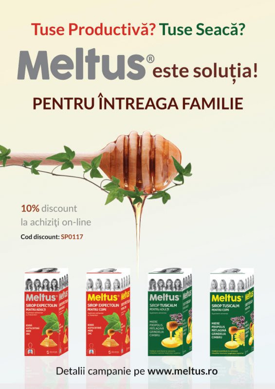 Gama de siropuri Meltus disponibilă acum și online  Rapid și econom pentru familia ta.